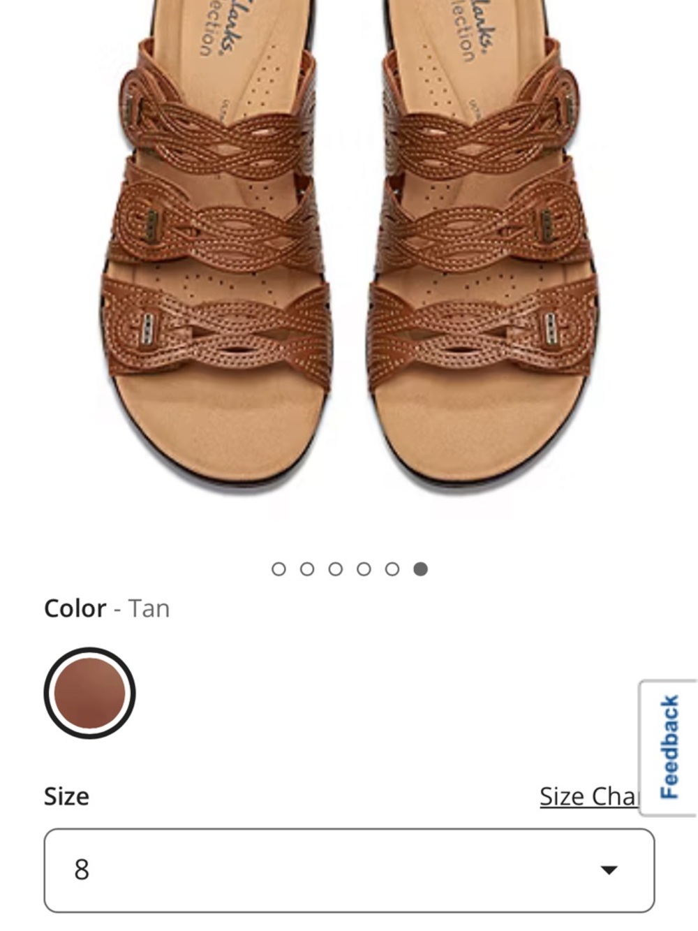 Clarks Brown Braided Leather Slide Sandals